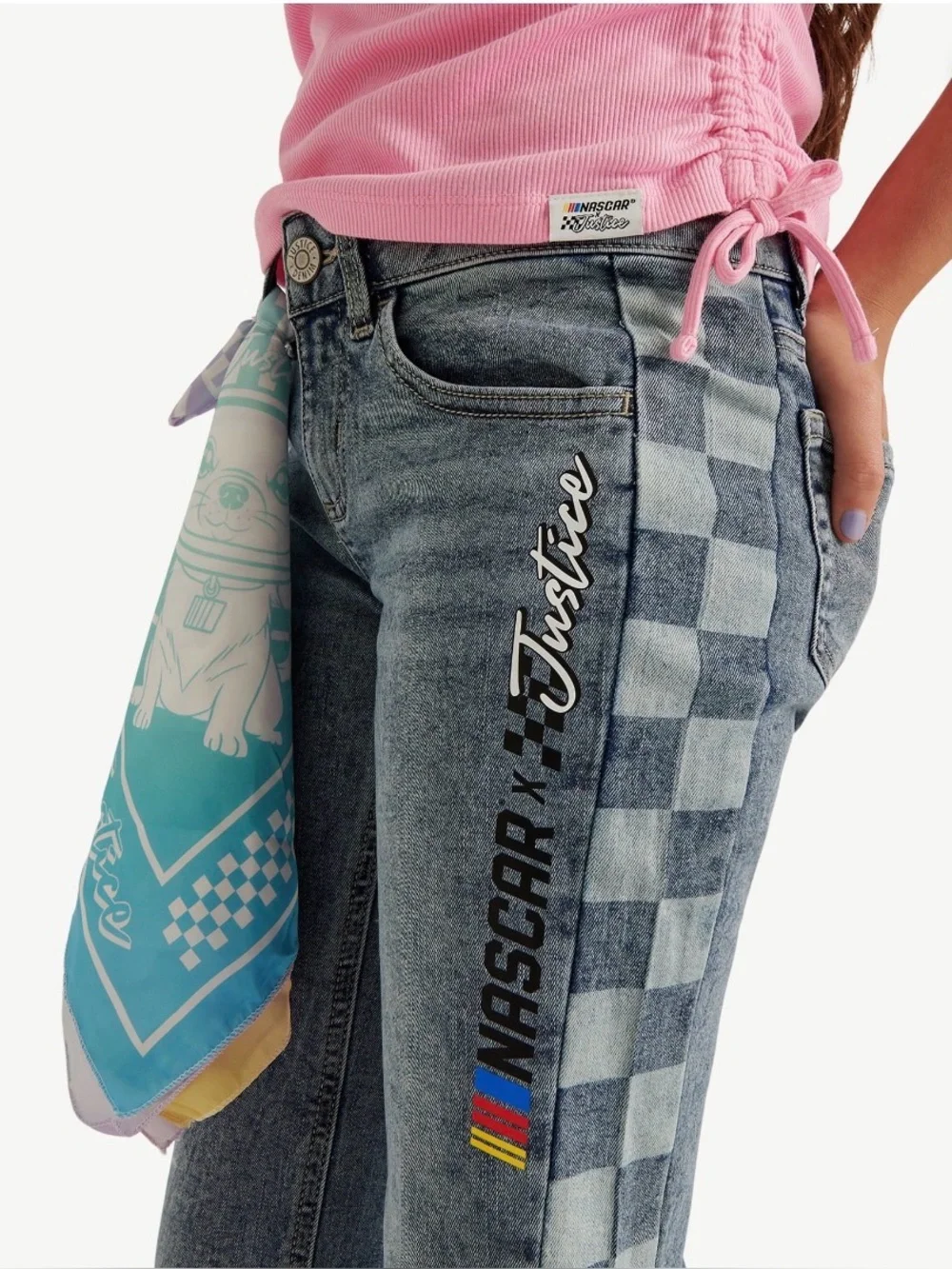 Justice Girl's NASCAR X Justice Collab Jean.